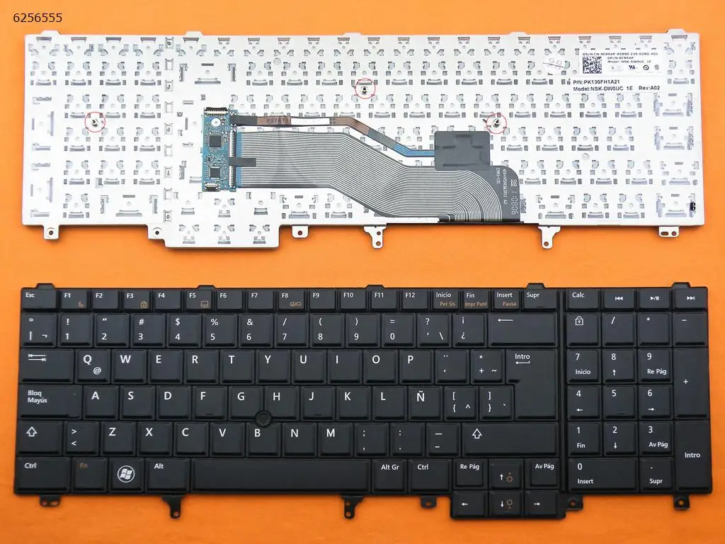 

LA Latin Spanish Layout New Replacement Keyboard for DELL Latitude E6520 E6530 E6540 E5520 E5520M E5530 Laptop with Pointer