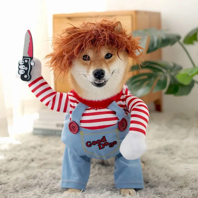 

Funny Pet Dog Clothes Halloween Deadly Doll Cat Puppy Clothes Ropa Perro Chihuahua