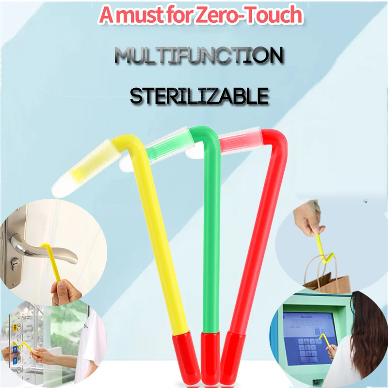

Многофункциональный Бесконтактный Лифт ручка гигиена дезинфекция безопасность открывалка двери инструмент для лифта контактные стержни ...