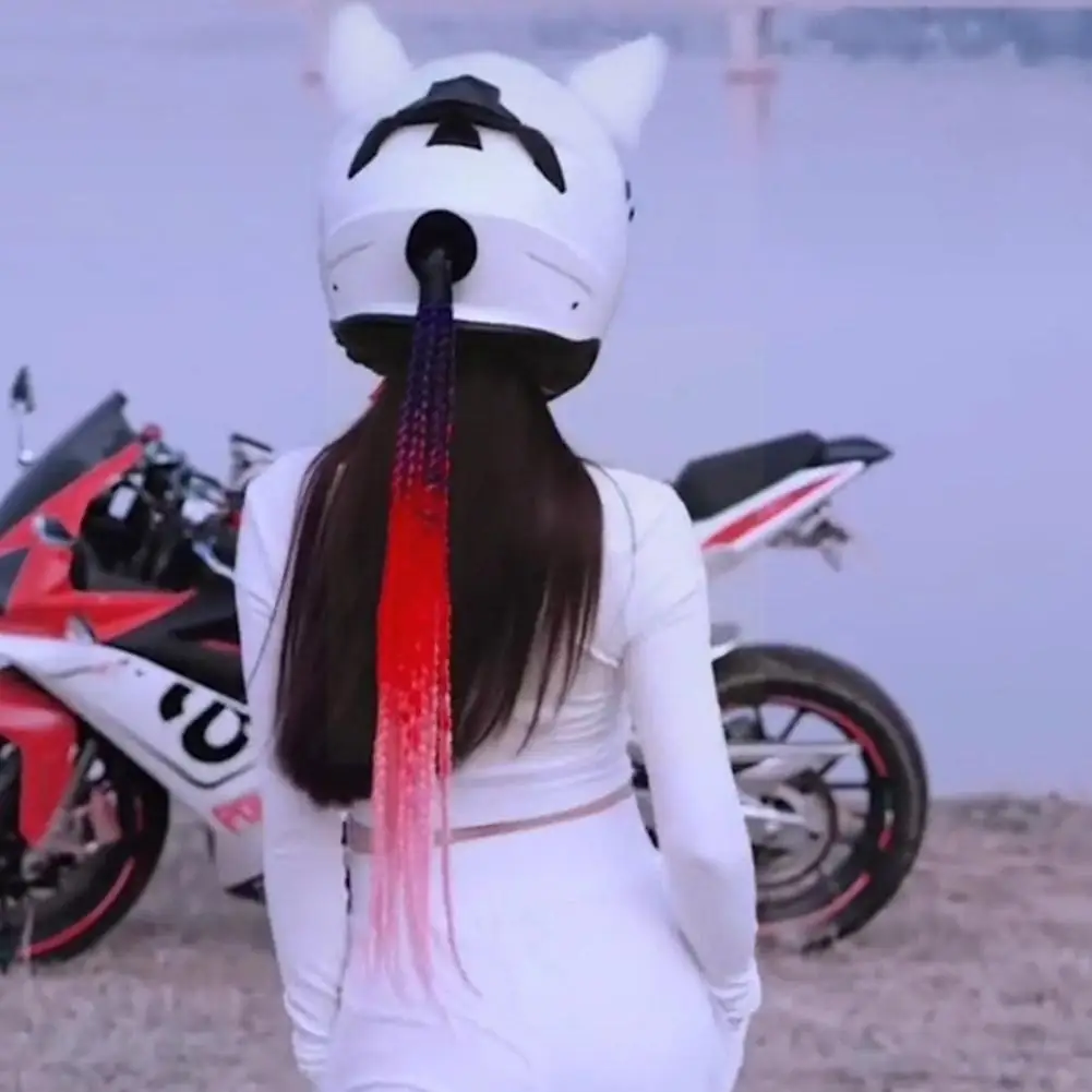 

Универсальное Украшение для шлема R0Y5 с лисьими кошачьими ушками, милое 3D индивидуальное украшение для женщин, наездник, автомобиль, плюшевы...