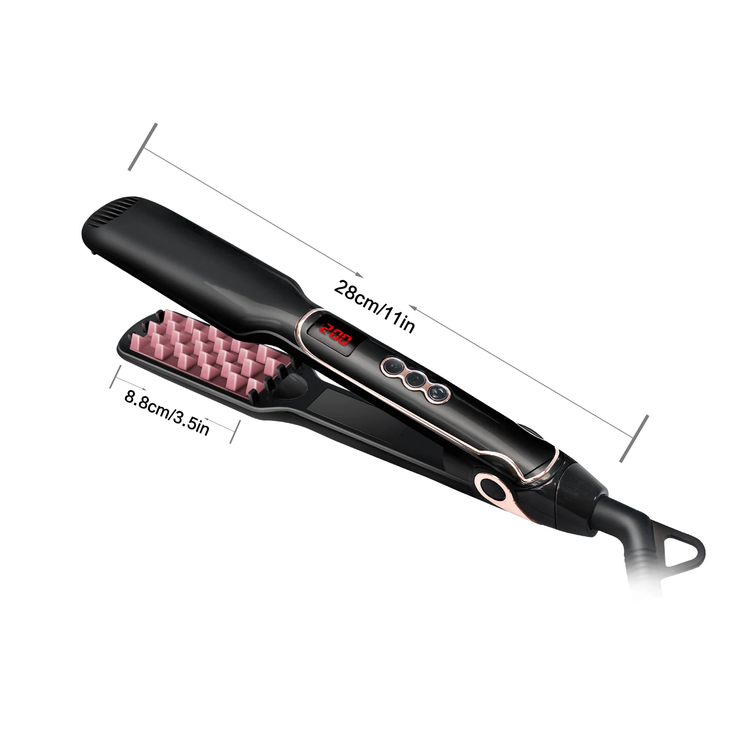 

Hair Volumizing Iron 2 IN 1 Hair Straightener Curling Ceramic Crimper Corrugated Curler Flat Iron 3D Fluffy Hair Styling Tool