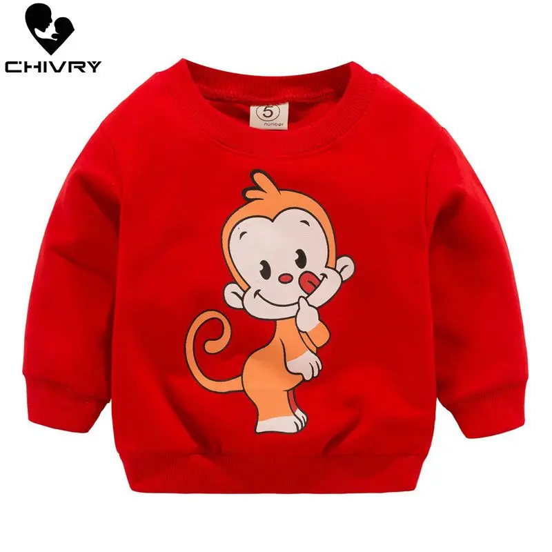 Детский хлопковый свитшот с круглым вырезом и принтом панды|Толстовки кофты| |