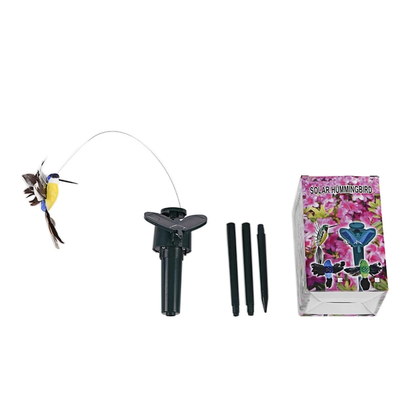 Украшение с животными на солнечной батарее милая бабочка колибри украшение