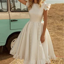 Dress Autumn Casual Solid Elegant Dresses For Women Patchwork Falbala Vestido Temperament Round Collar Female Clothing (1)