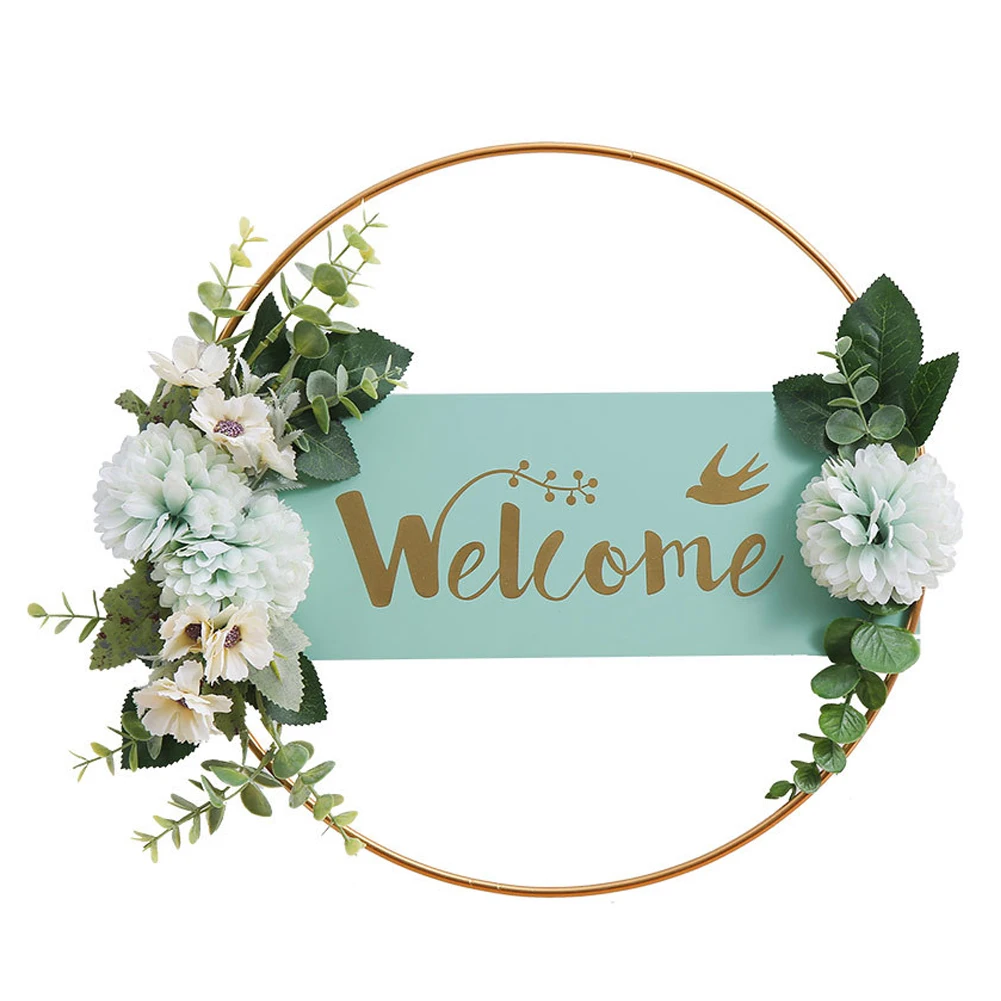 

Wedding Decoration Wreath Natural Rattan WreathFloral Garland DIY Crafts Decor For Home Door Grand Wedding Gift Party Ornament