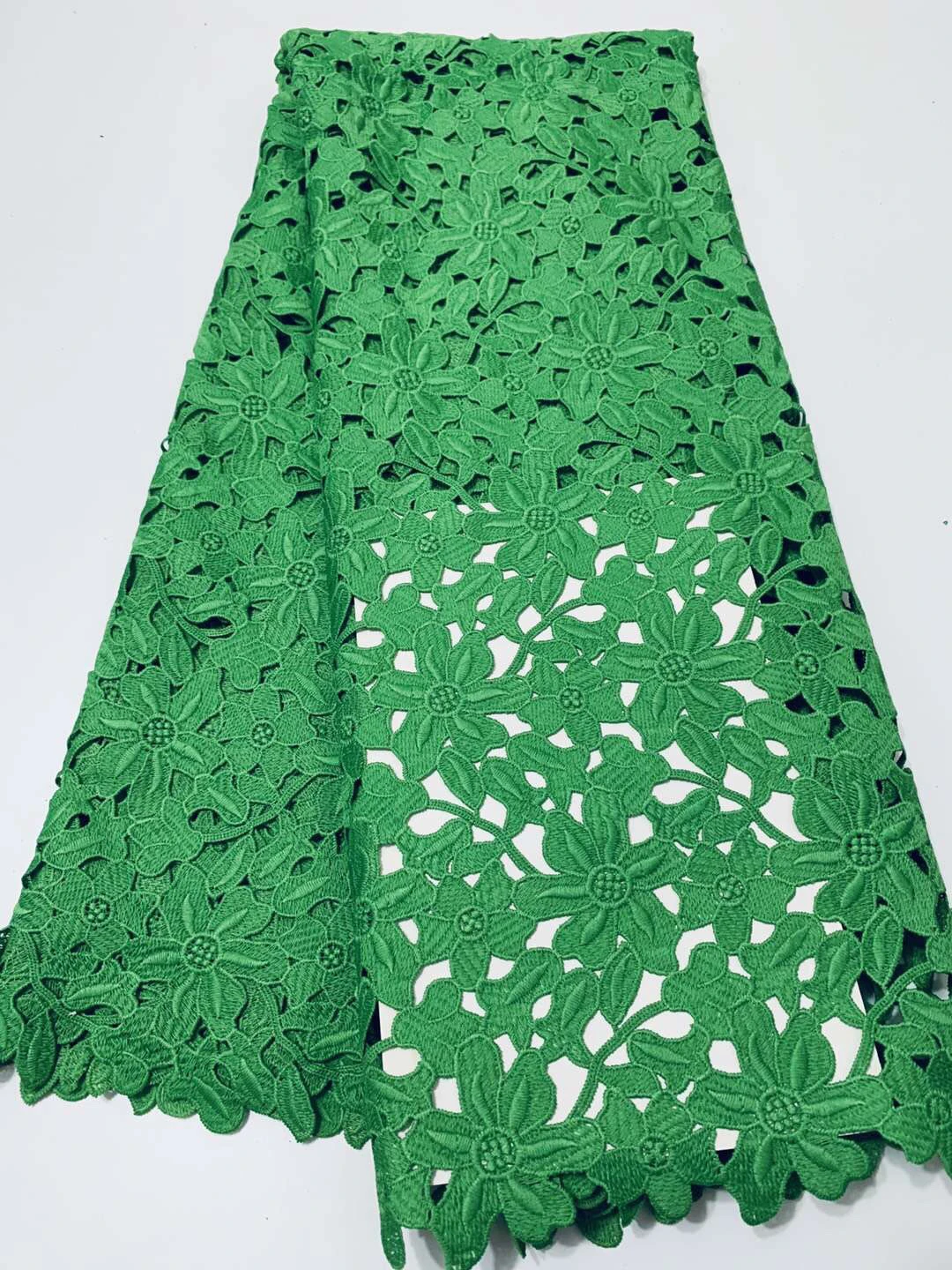 

GREEN Nigerian Lace Fabric Bridal Fashion Applique African Lace Fabric French Tulle Mesh Net Lace 3D Flowers CD50