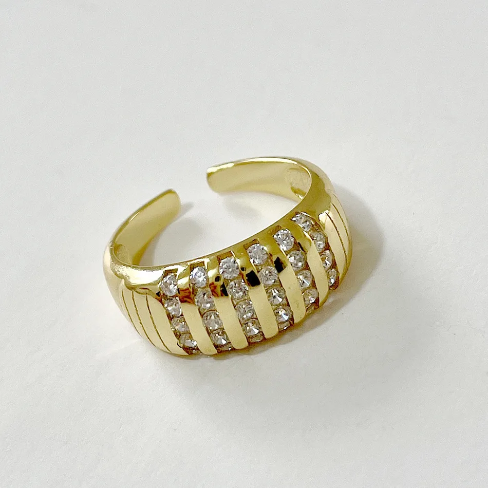 

LouLeur News 925 Sterling Silver Ring 18K Gold Square Zircon Rings For Women Luxury Ring 2021 Trend Silver 925 Jewelry Design