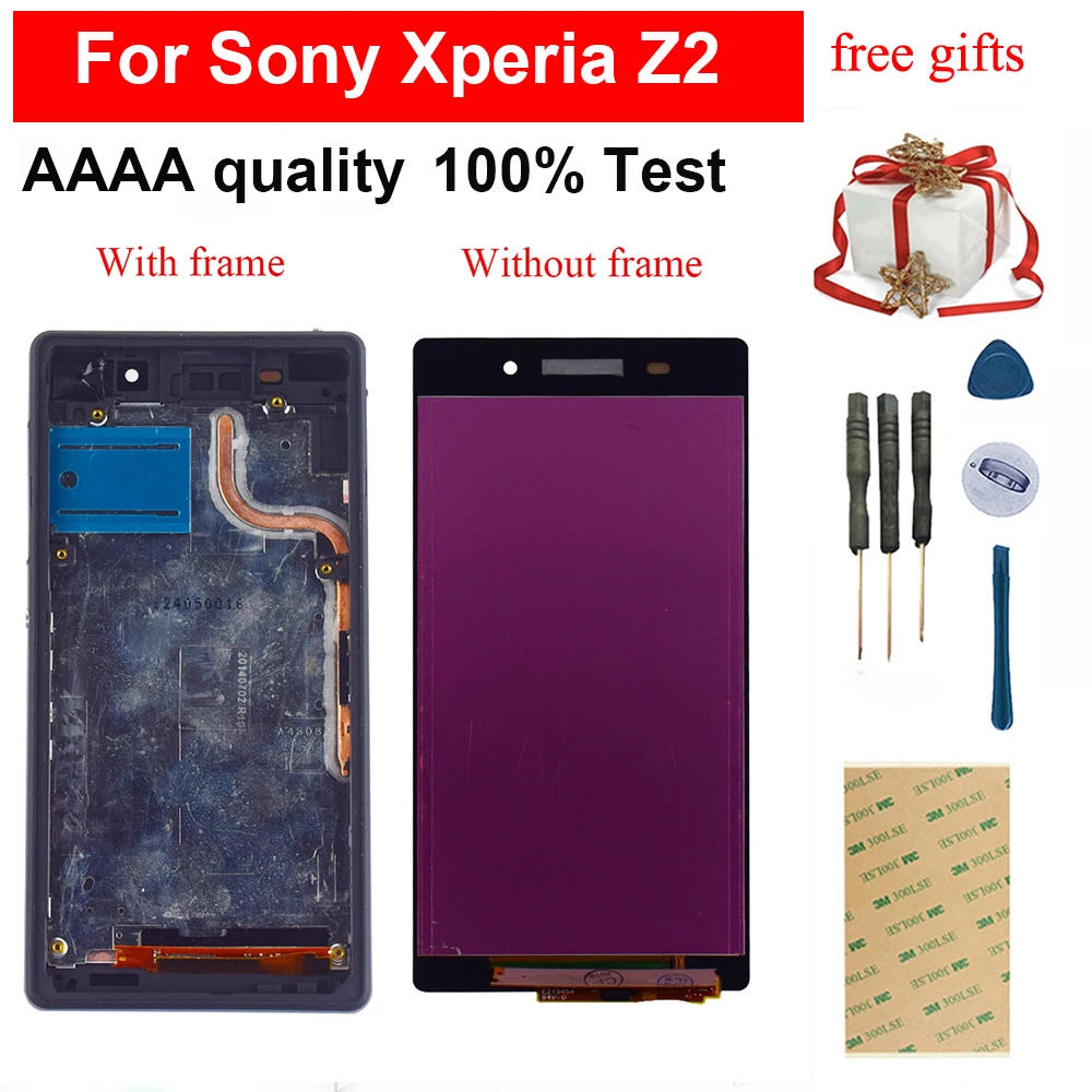 Для sony Xperia Z2 D6502 D6503 D6543 сенсорный экран дигитайзер сенсорная стеклянная панель +