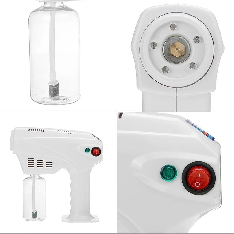 

1200W Atomizing Disinfection Blue Light Nano Steam Gun Hair Spray Machine Ultra Fine Aerosol Water Mist Trigger Sprayer