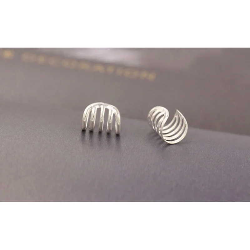 Серьги-Клипсы из стерлингового серебра 925 пробы без пирсинга многослойные серьги