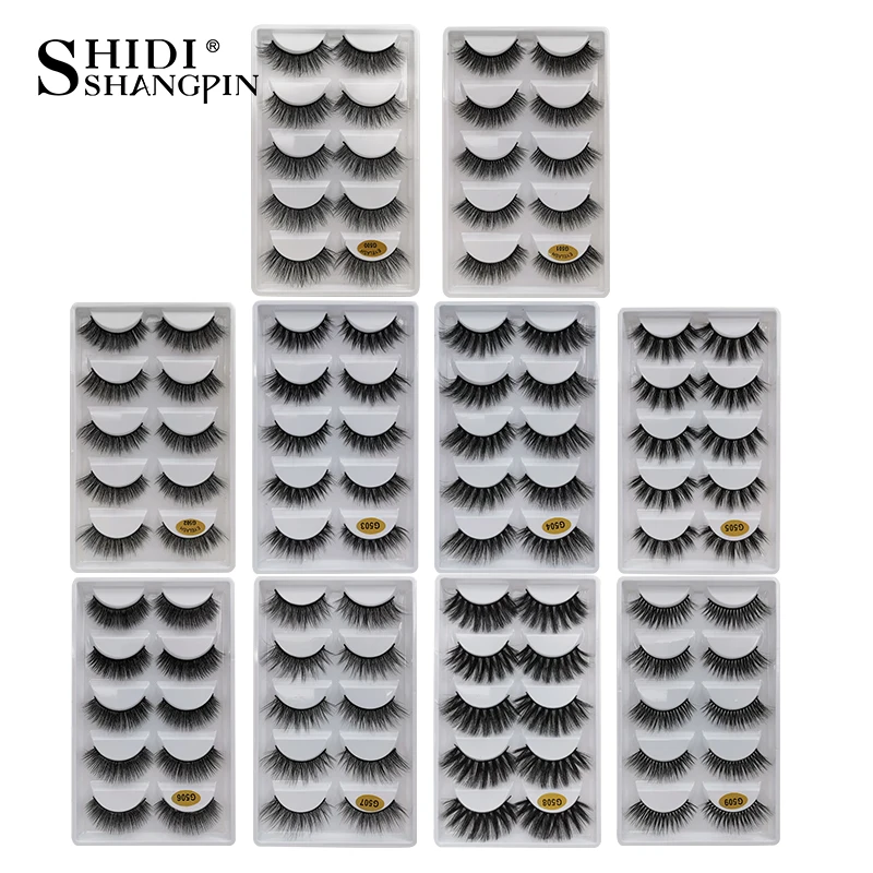 New 5 pairs thick mink eyelashes false handmade 3d lashes dramatic fake eyelash for make up maquiagem faux cils | Красота и здоровье