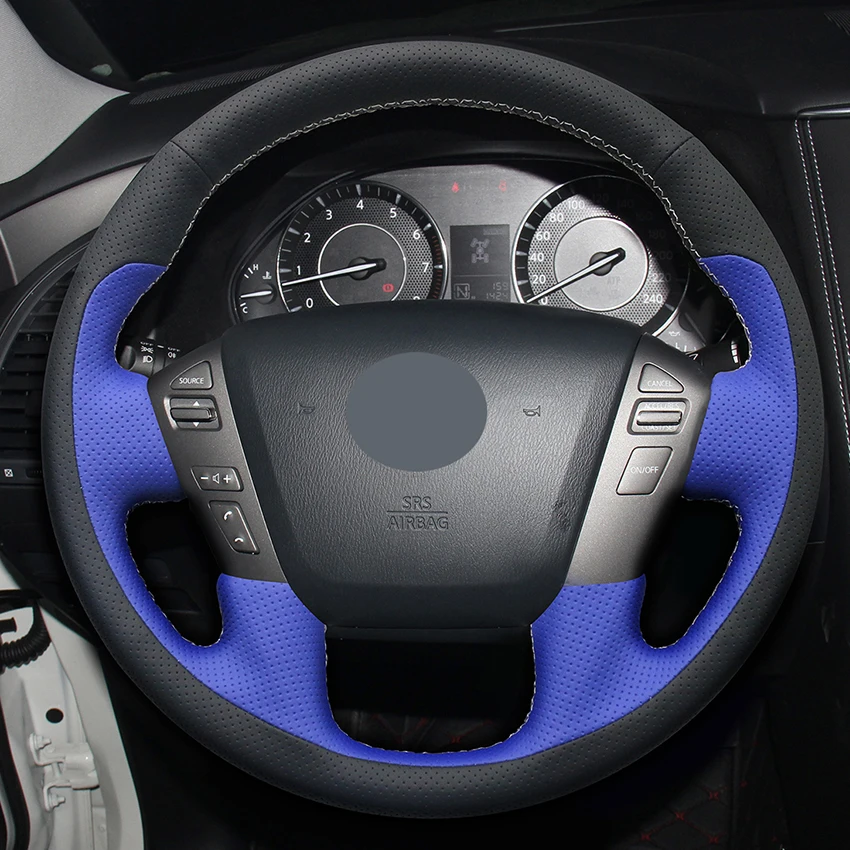 Прошитая вручную черная Синяя кожаная противоскользящая мягкая искусственная