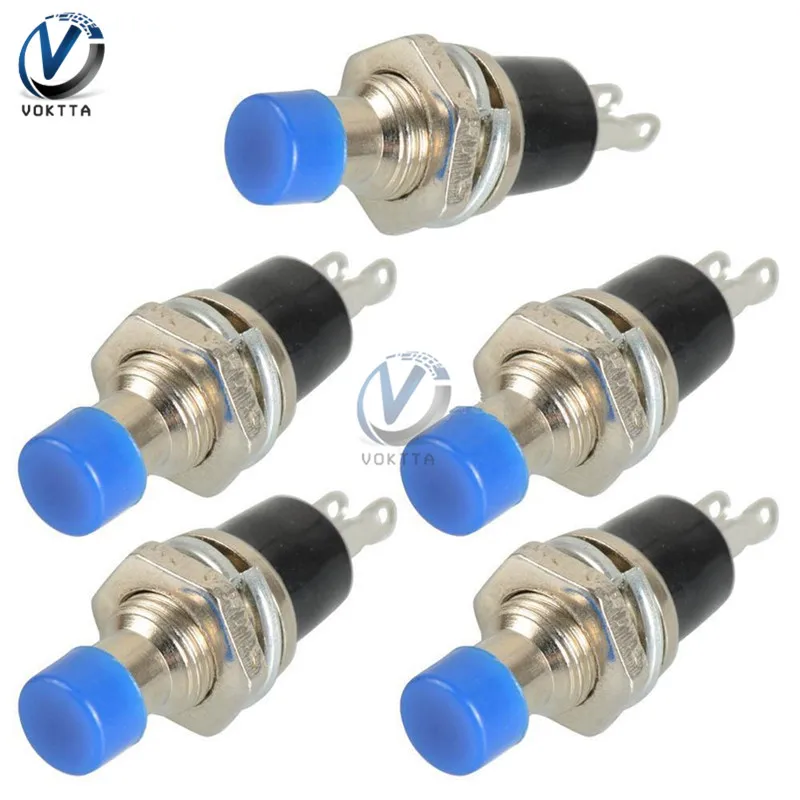 5pcs/lot Red/White/Yellow/Green/Blue PBS-110 Lockless ON/OFF Push Button Switch Press the Reset | Обустройство дома