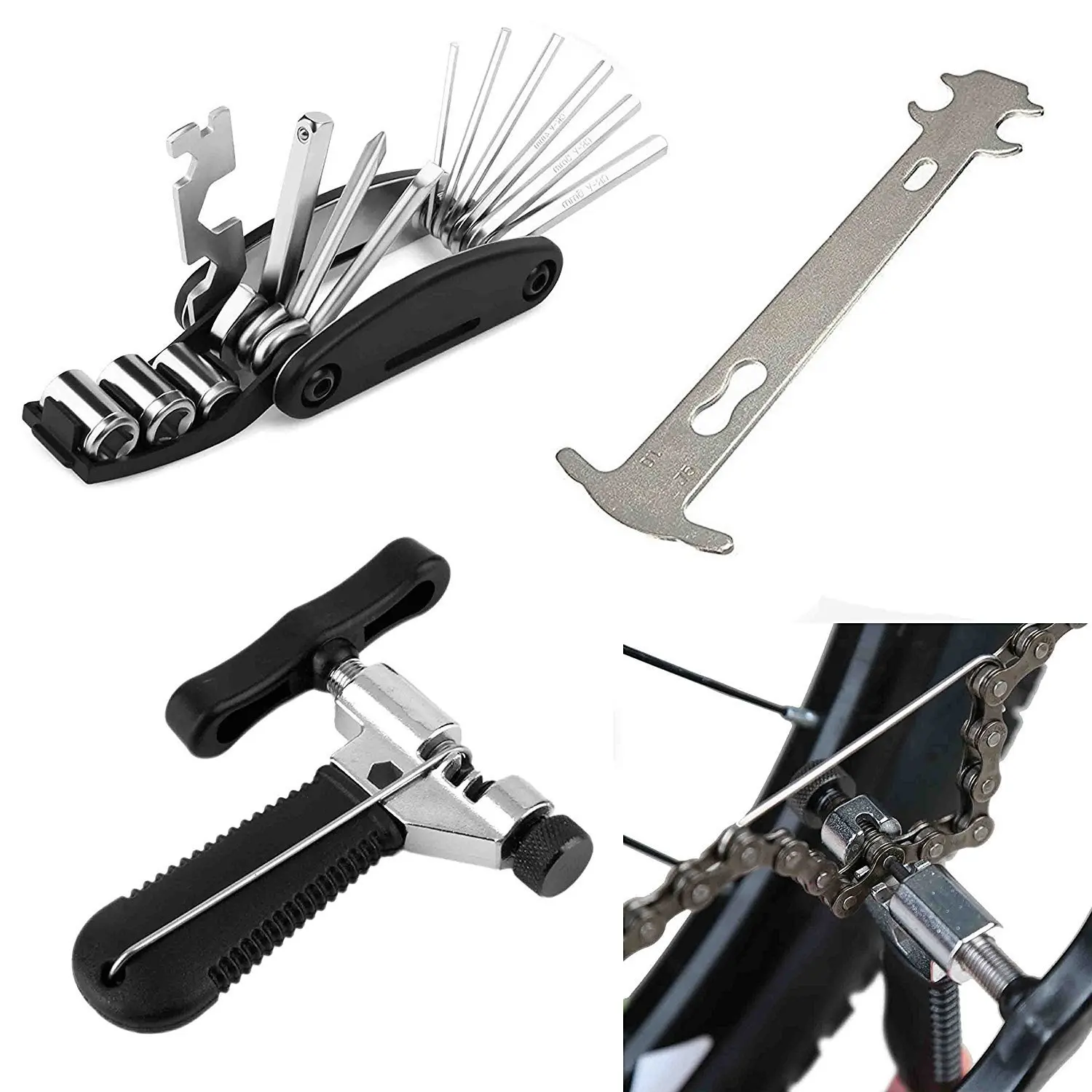 

Bicycle Repair Tool Chain Cutter Chain 15-in-1 Combination Tool Set