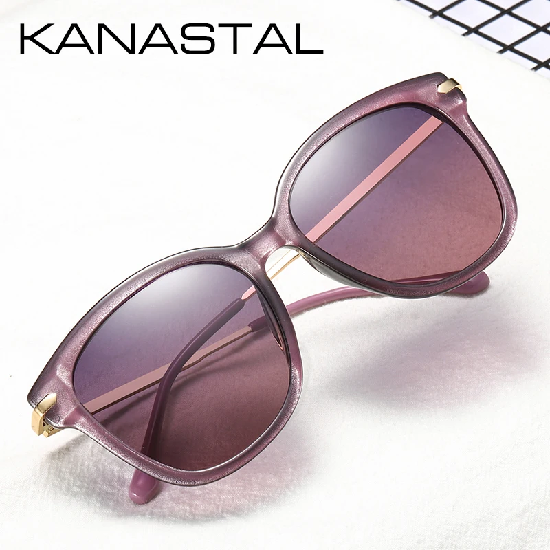 Женские квадратные солнцезащитные очки роскошные поляризационные в оправе из