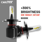 9005 Hb3 9006 Hb4 светодиодные фары 12 В 24 В H8 H9 H11 Ice безвентиляторные H7 H4 Lamlada 6000K Csp H1 H27 880 881 9007, светильник почки Carlitek