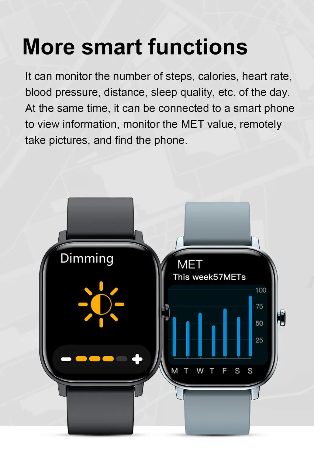 

2021GW22 Smart watch Men Women 1.6 Inch Bluetooth Call Heart Rate Blood Pressure Calculator Sports Smart Watch For IOS PK IWO 13