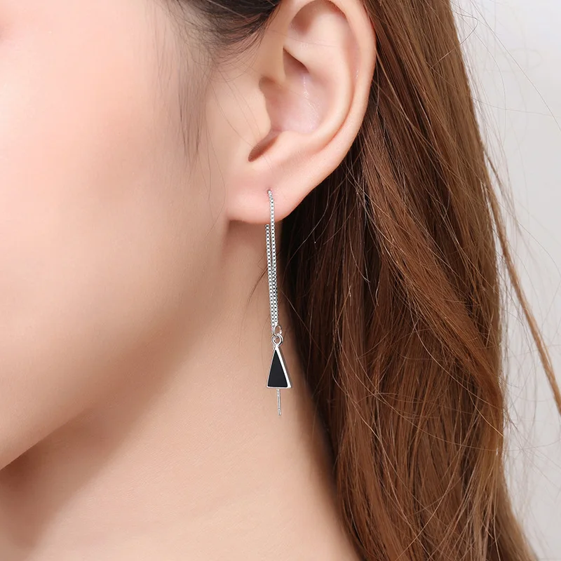 Женские серьги-цепочки 10 см полимерные серьги для выпускного вечера 2020 |