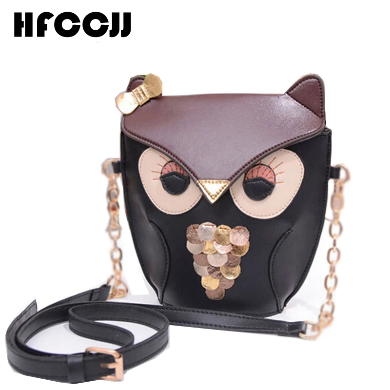 2016 Корейская новая кожаная сумка в стиле ретро с милой совой женская мессенджер