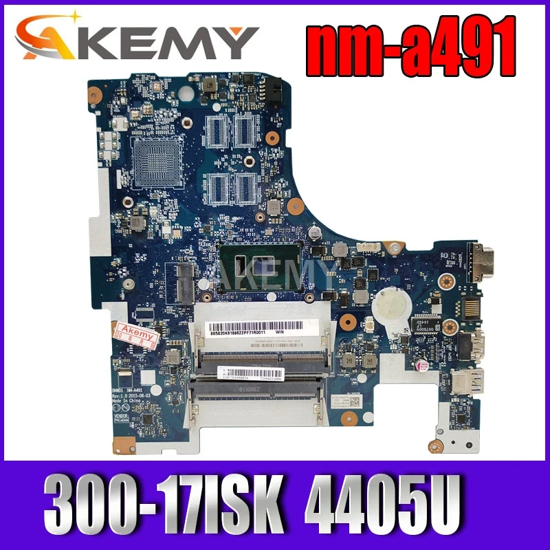 

Free Shipping For Lenovo ideapad 300-17ISK BMWD1 NM-A491 Laptop motherboard SR2EX 4405U CPU Laptop motherboard 300-17ISK