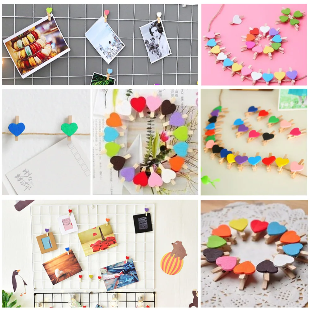 50 шт. деревянные зажимы для фотобумаги 10 м|Украшения своими руками вечеринки| |