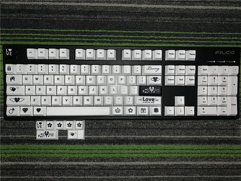 Любовь клавишные колпачки из ПБТ полный Наборы/краситель подкровать keycap/механическая клавиатура Pbt вишня профиль