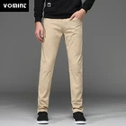 VOMINT 2020, новый дизайн, повседневные мужские штаны, хлопковые брюки, прямые брюки, модные, деловые, панталоны, одноцветные, цвета хаки, черные, мужские брюки, 29-46