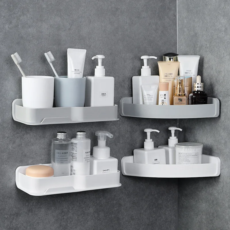 Bathroom Shelf Wall Mounted Corner Shower Shampoo Holder Kitchen Storage Rack Organizer Hanging | Обустройство дома