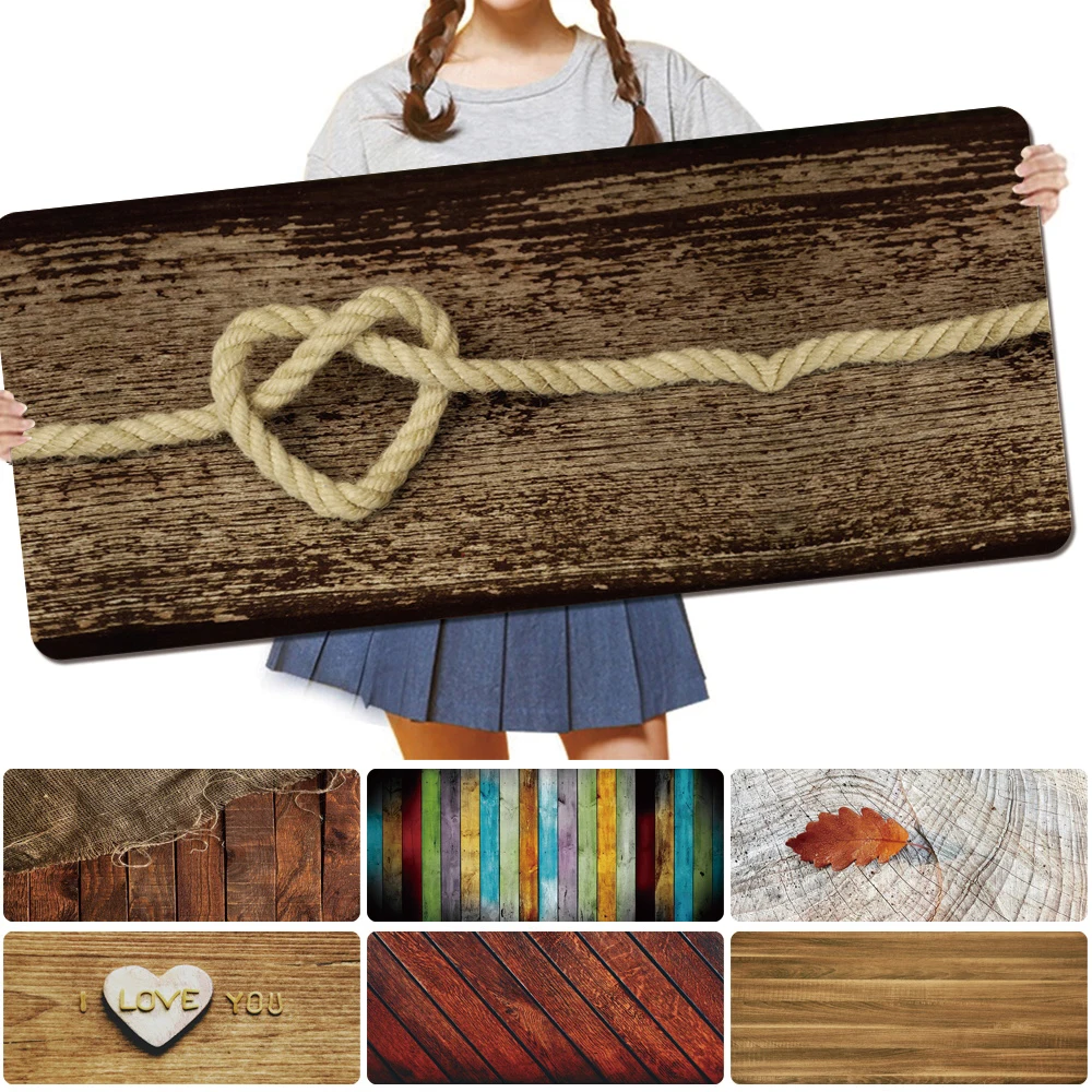 

Computer Mouse Pad Gaming MousePad Large 800x300 600x300 Wood Pattern Series Mouse Pad Gamer Keyboard Desk Mat