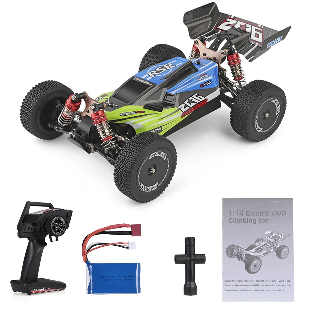 2,4 GHz Wltoys XKS 144001 RC автомобиль 60 км/ч высокая скорость 1/14 2,4 GHz 4WD гоночный внедорожный Дрифтерный автомобиль RTR автомобиль с дистанционным управлением - Цвет: Зеленый