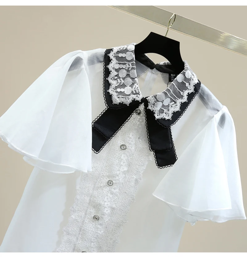 Женская летняя рубашка сексуальная перспективная шифоновая блузка 2020