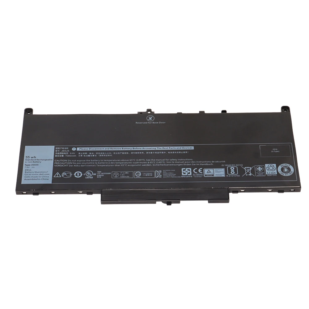 Nouvelle Batterie D'ordinateur Portable J60J5 Pour Dell Latitude E7270 E7470 E7260 E7420 J6OJ5 R1V85 MC34Y 0MC34Y 242WD 7.6V 55WH 7080mAh