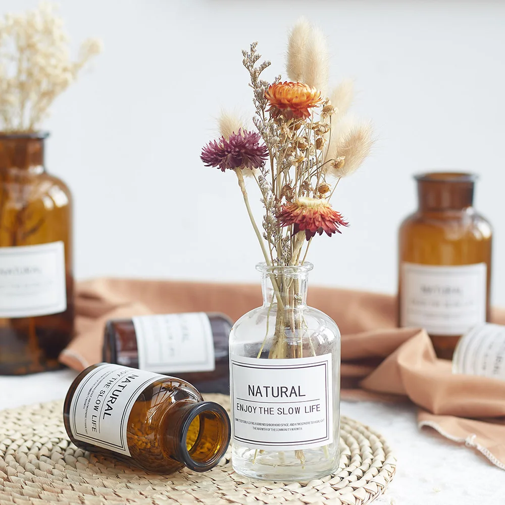 Скандинавские Инс стеклянная прозрачная ваза для украшения дома гостиная