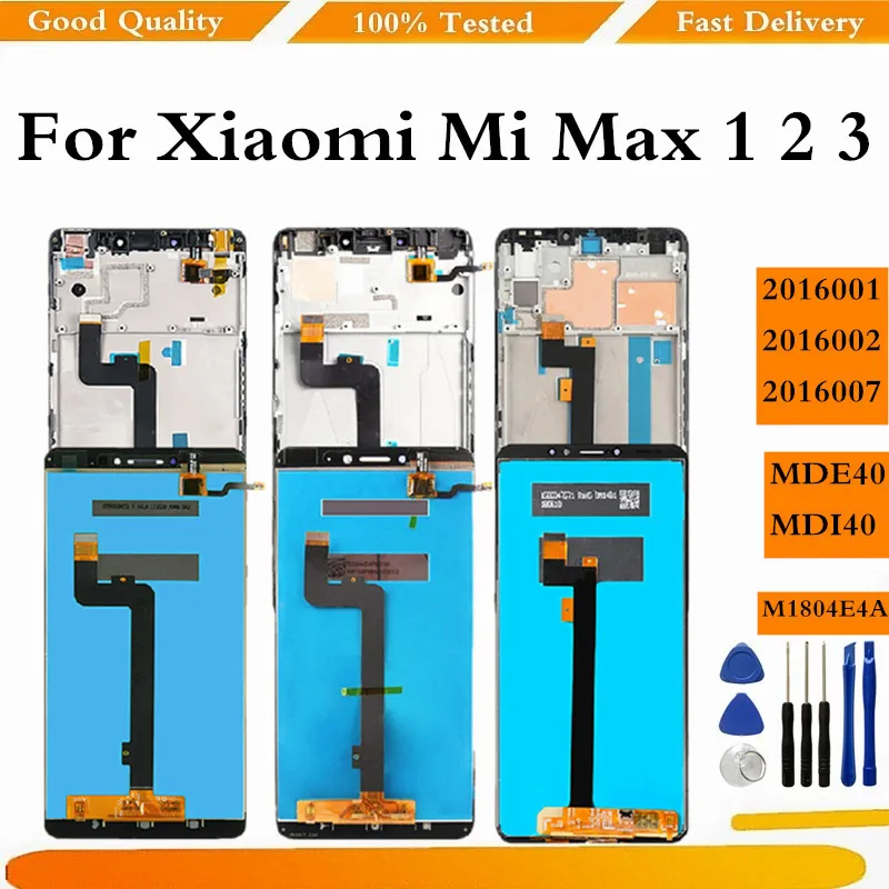 ЖК-дисплей для Xiaomi Mi Max 1 2 3 сенсорный экран дигитайзер в сборе замена MAX1 MAX2 MAX3 с
