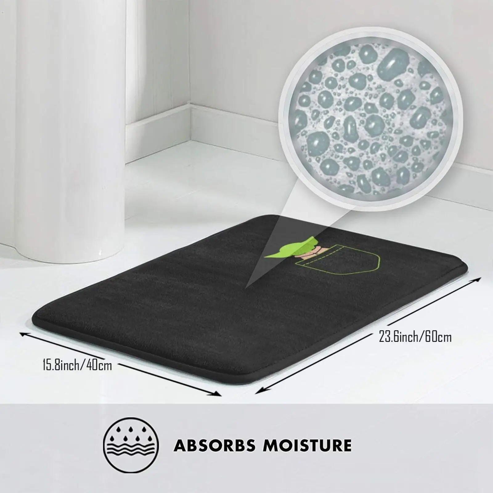 Карманный коврик с резьбой по краям нескользящий для входной двери в спальню