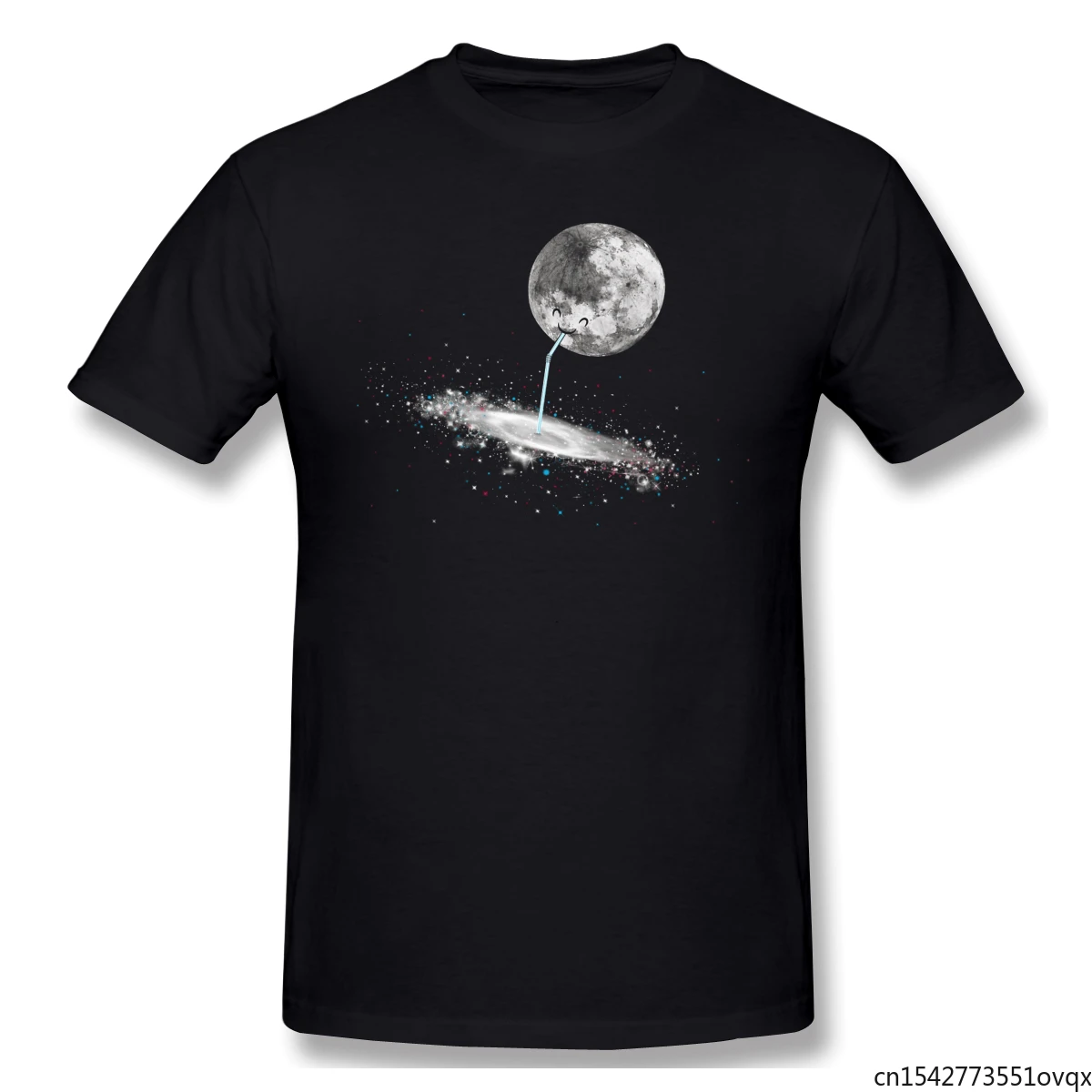 

Luna Finds A Drink Essential Men's Basic Short Sleeve T-Shirt Vintage Tshirt Four Seasons O-Neck Tees
