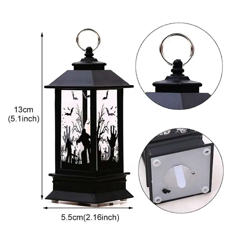 1 шт. портативная квадратная лампа для Хэллоуина имитация маленькой масляной