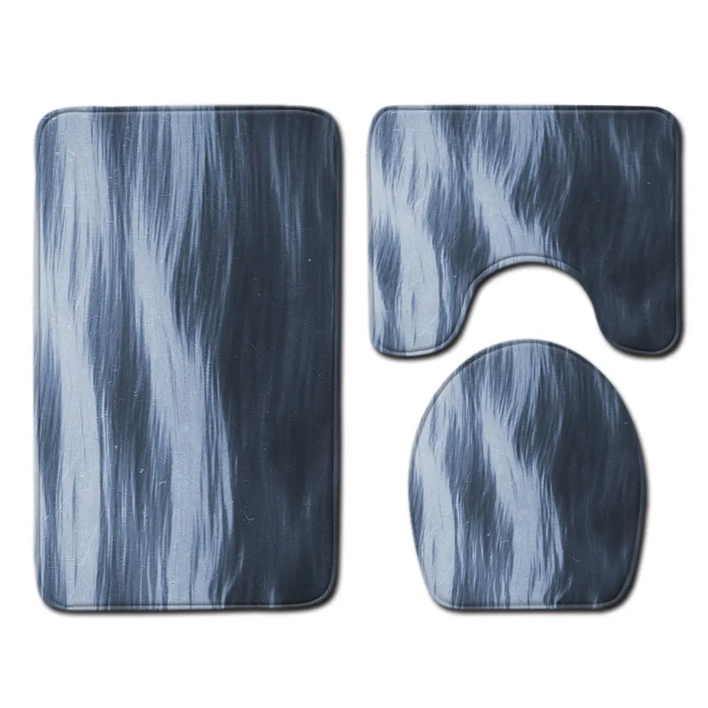 Zeegle 3 шт./компл. Набор ковриков для ванной с живописным принтом нескользящий