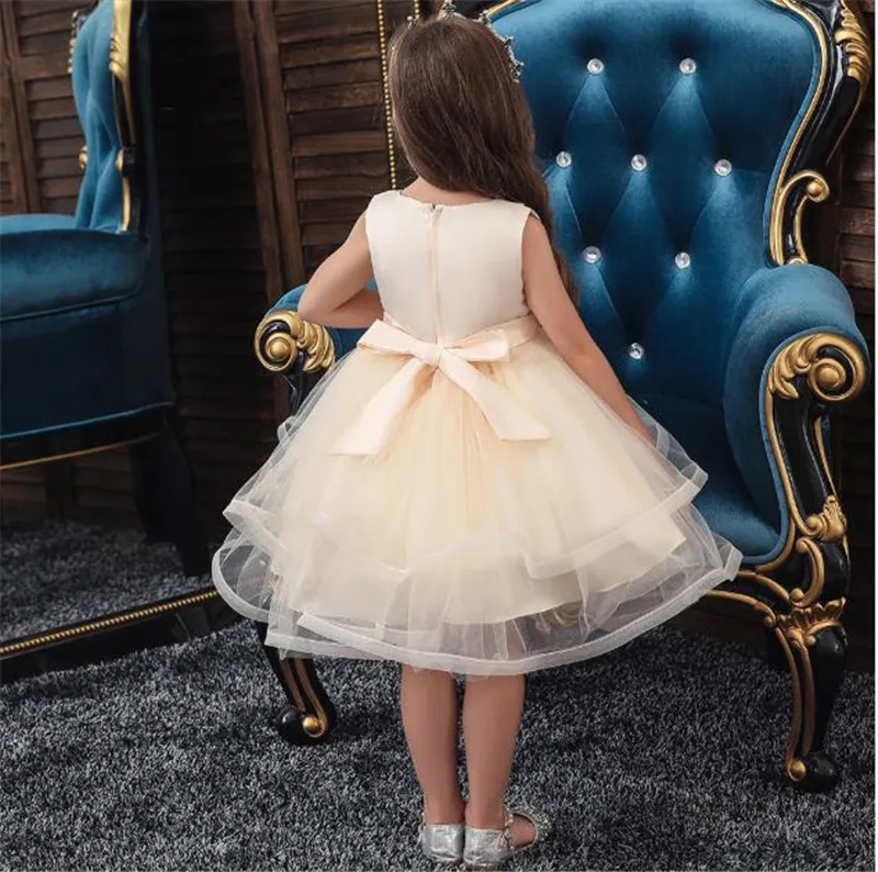 Детское платье пышное платье из органзы с цветами для свадебной вечеринки для маленьких девочек платье для дня рождения, Vestido, одежда для де... от AliExpress WW