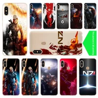 n7 mass effect silicone clear soft tpu case for xiaomi redmi note 10 9 8 7 6 5 pro max 10s 9t 8t 9s fundas