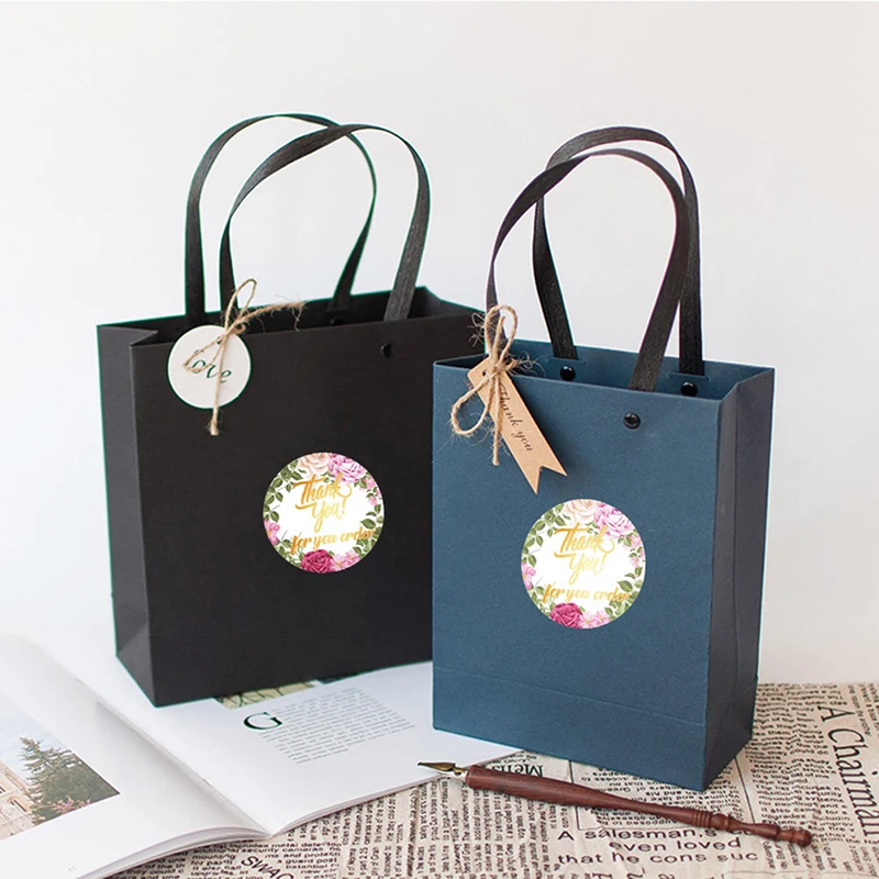 

New 500 Pcs/Roll Colourful Round Thank You Stickers Scrapbooking For Package Seal Labels Custom Decoration Sticker