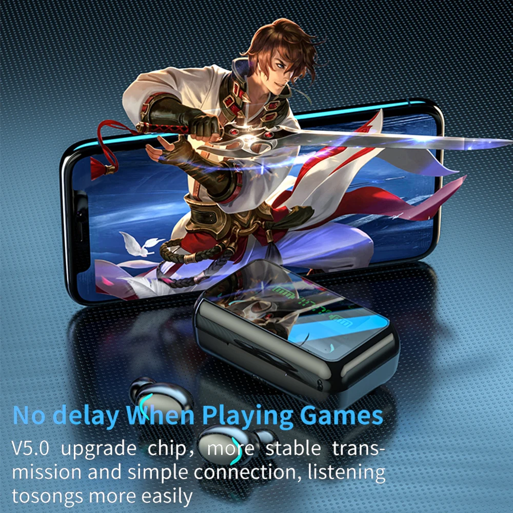 

R11 TWS Business Bluetooth Headset Wireless Headset 9d Stereo Sports Waterproof Earbud Headset 2000 Mah Charging Box