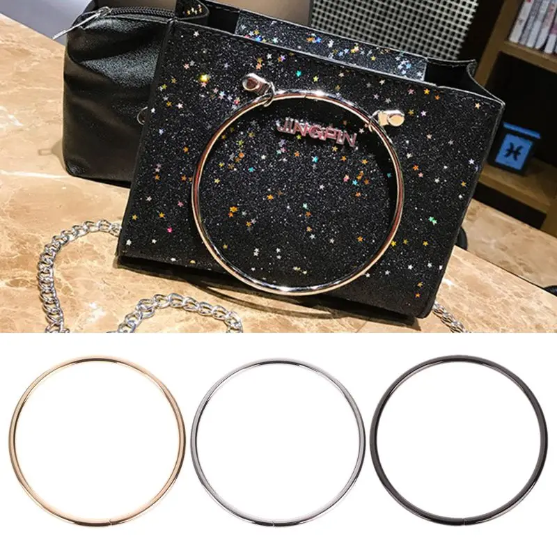 

1PC Round Metal Replacement Top Handbags Handle Crossbody Bag Part Accessories P82C