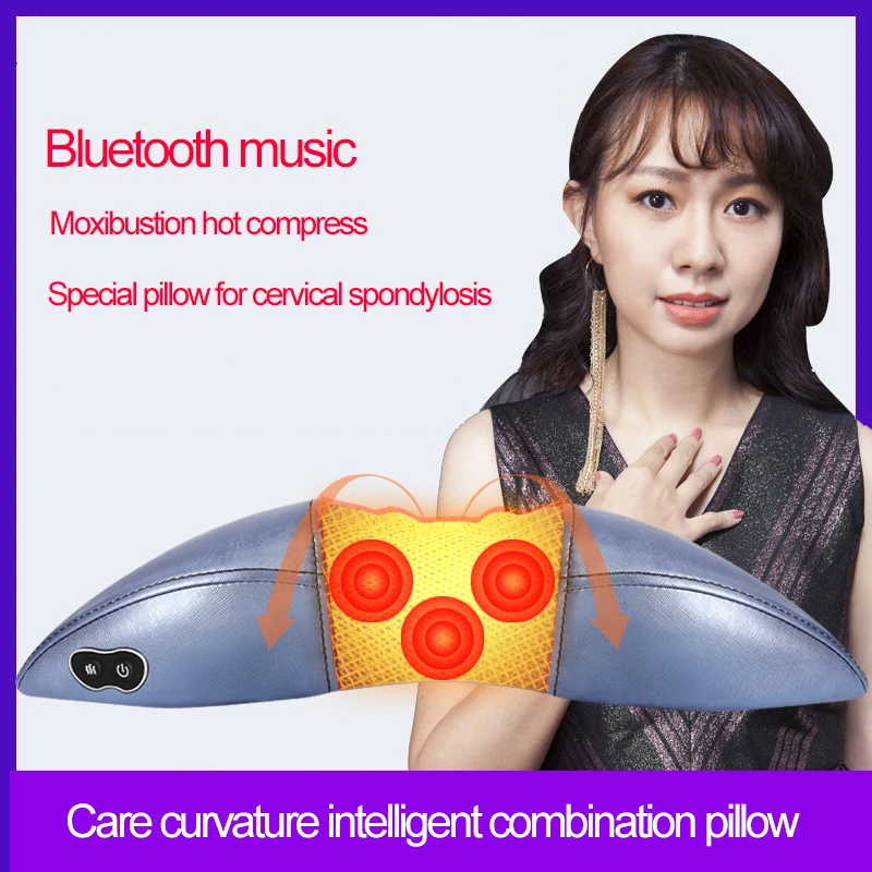 Умная Bluetooth музыкальная Массажная подушка для ремонта шейного отдела