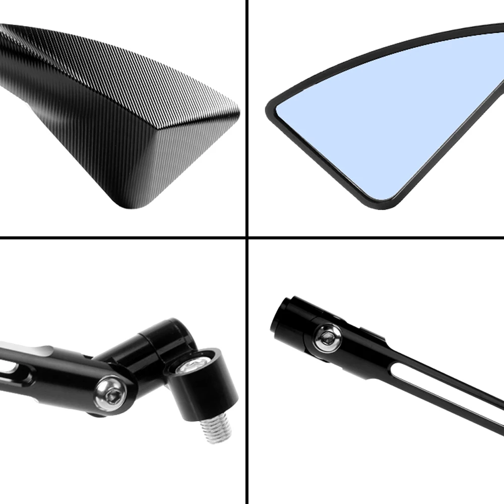 Мотоциклетные аксессуары 8 10 мм зеркала заднего вида для мотоцикла синее стекло