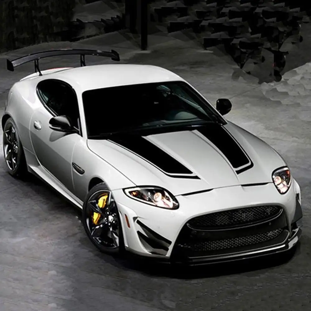 

2Pcs Car Racing Sporty Stripes Hood Decals Waterproof Stickers DIY Decoration