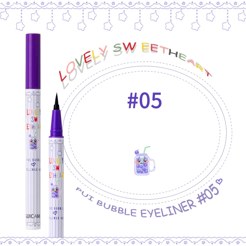 Жидкая подводка для глаз 8 цветов гладкая водостойкая устойчивая к поту