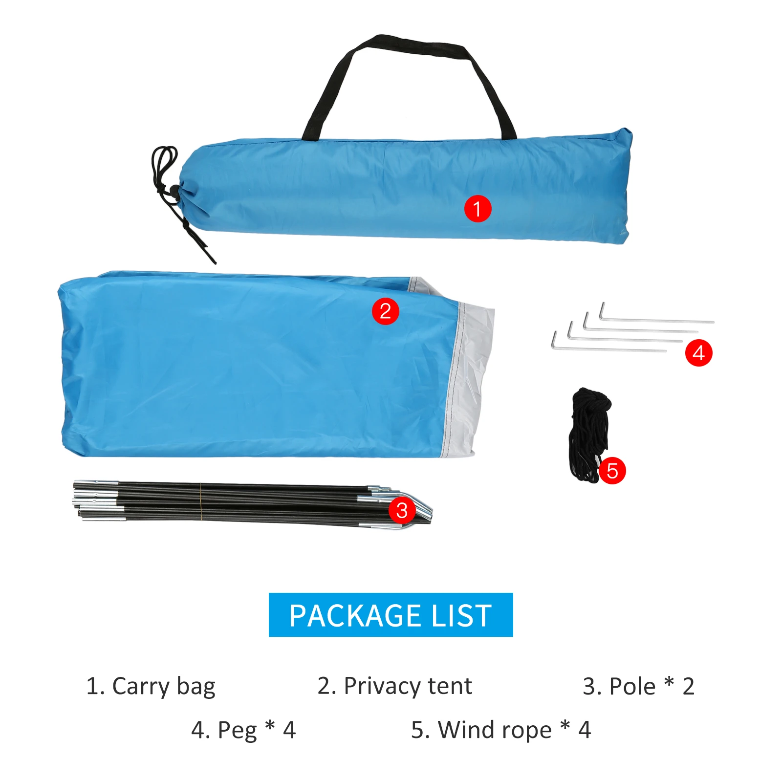 

Outdoor Camping Privacy Shelter Tent Portable Beach Shower Toilet Changing Tent Sun Rain Shelter with Window Hiking Equipment