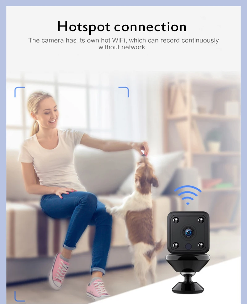 Беспроводная мини камера X6 1080P с Wi Fi и инфракрасным датчиком ночного видения