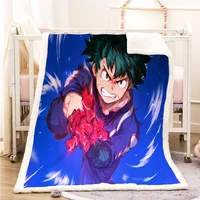 my hero academia funny character blanket 3d print sherpa blanket on bed home textiles dreamlike style 17